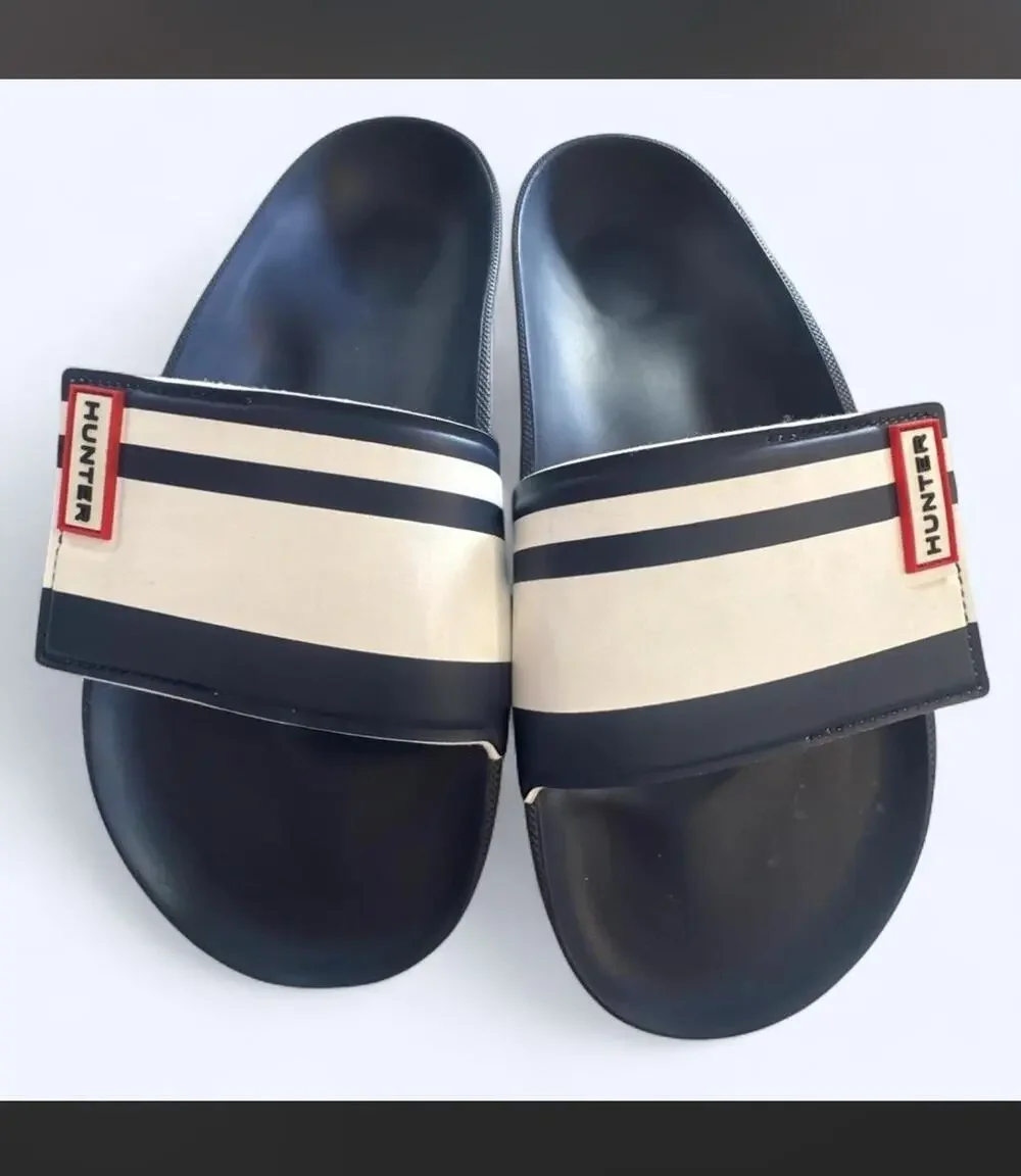 Hunter Slides Men’s Size 8 Fisherman Dark Nautical Grandpacore Made In Italy